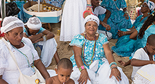 Los colores típicos de la fiesta de Yemanyá en Rio Vermelho